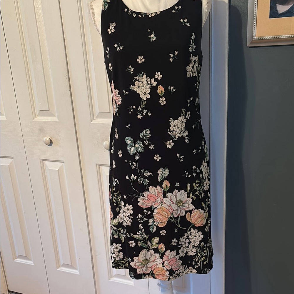 Floral Black Dress